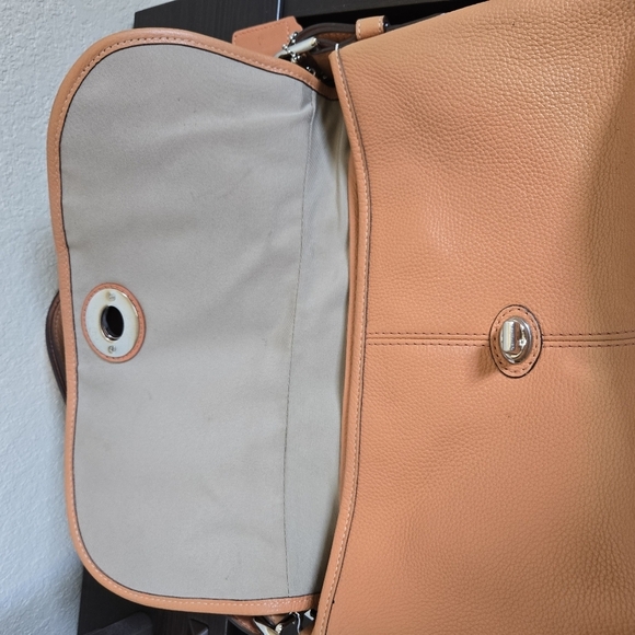Coach Leather Peach Shoulder Bag F15170 - Picture 7 of 10